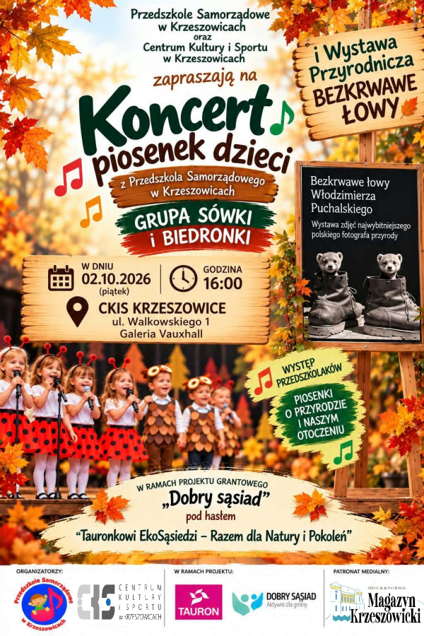 Koncert piosenek dzieci z Przedszkola Samorządowego w Krzeszowicach 